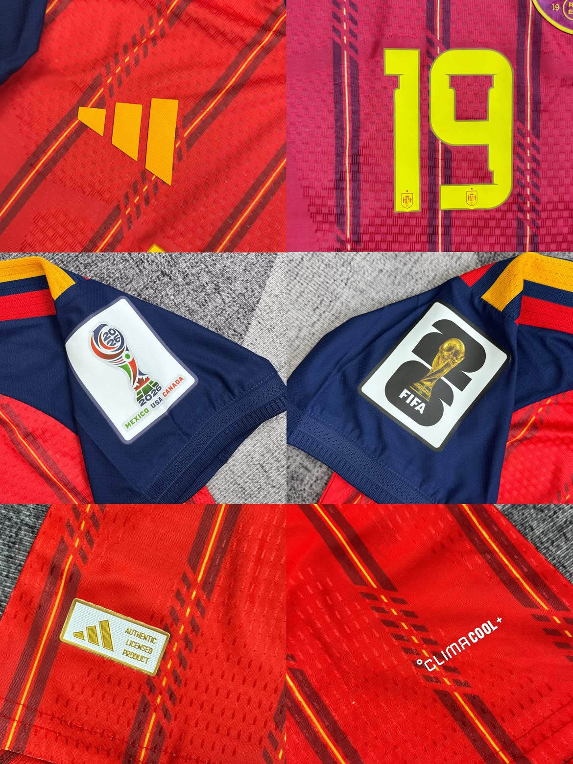 Spain Home jersey player version with 2 star